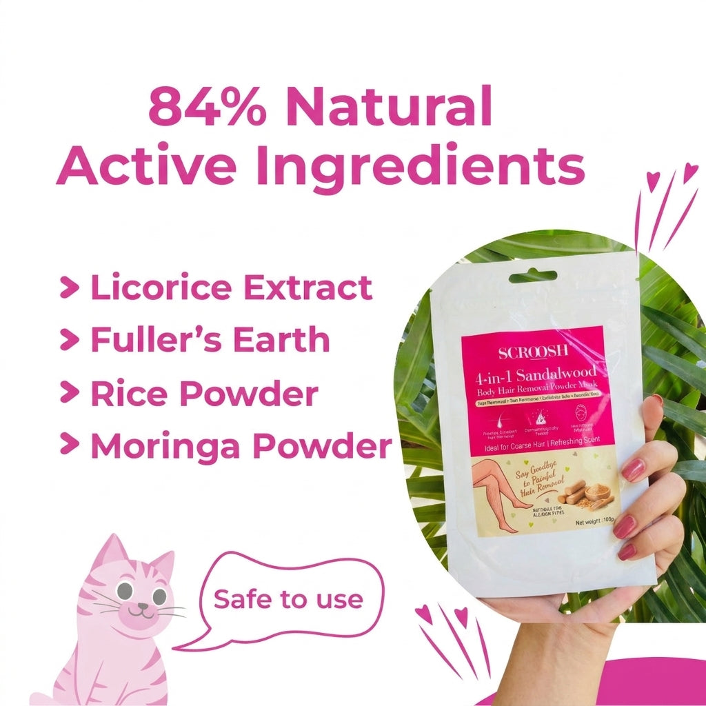 🚫🪒 4-in-1 Bikini Hair Removal Wax Powder Mask - Two Different Flavors Available✨🌸