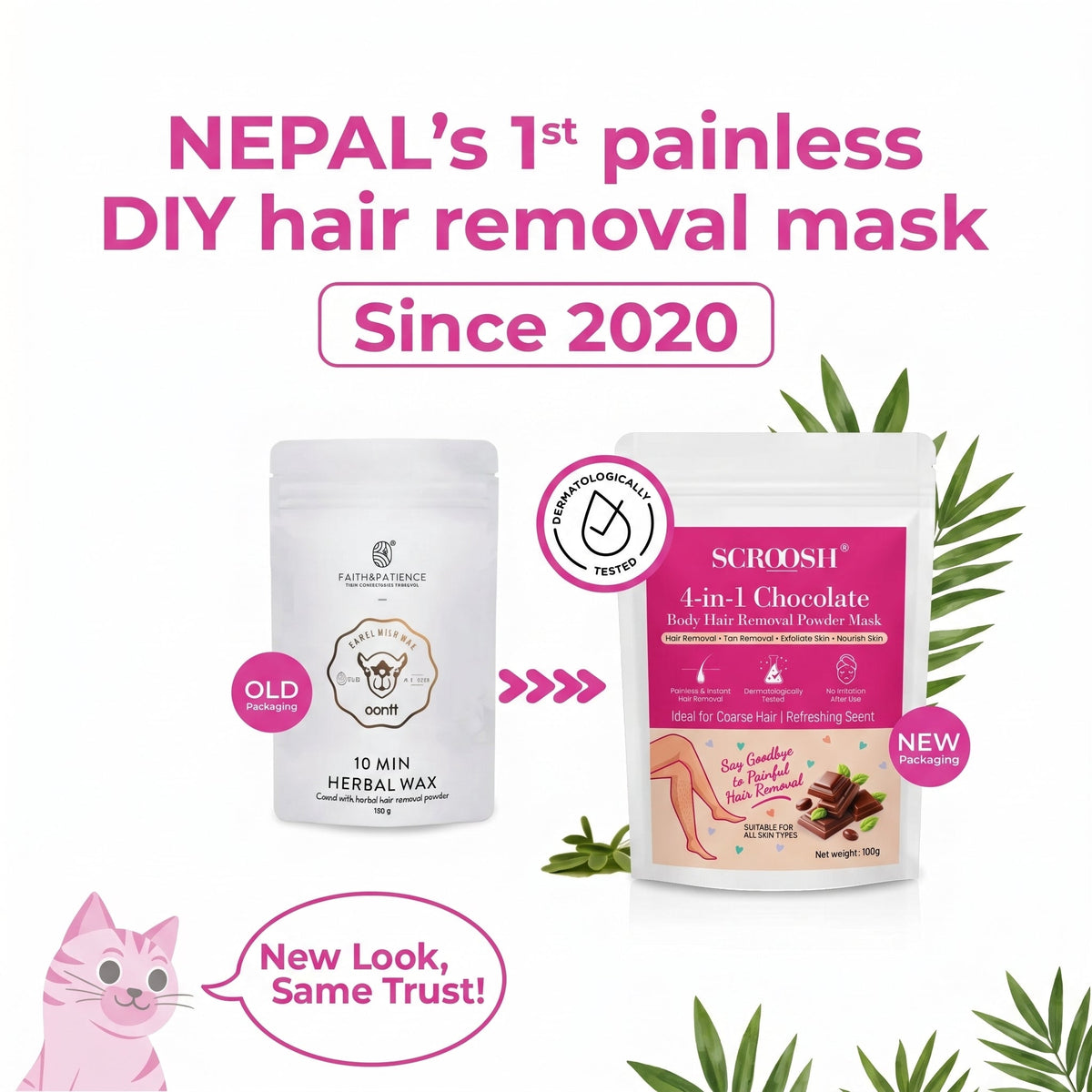 🚫🪒 4-in-1 Bikini Hair Removal Wax Powder Mask - Two Different Flavors Available✨🌸