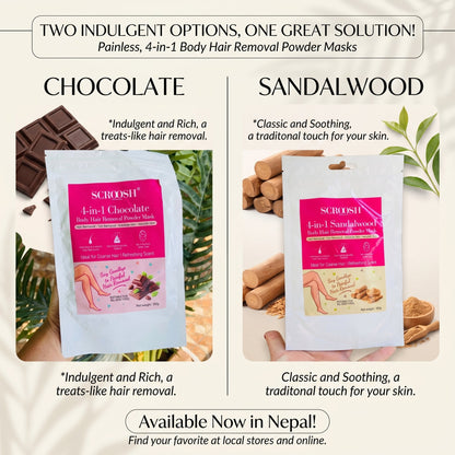 🚫🪒 4-in-1 Bikini Hair Removal Wax Powder Mask - Two Different Flavors Available✨🌸
