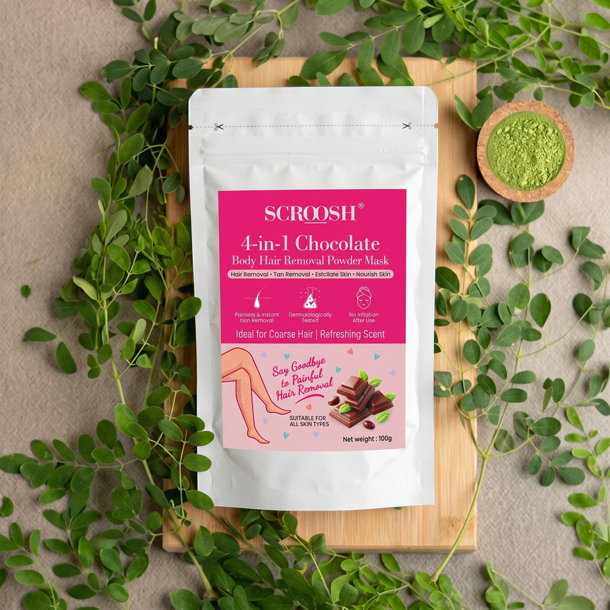 🚫🪒 4-in-1 Bikini Hair Removal Wax Powder Mask - Two Different Flavors Available✨🌸