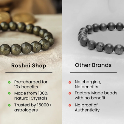Raw Pyrite Bracelet - Attracts Wealth &amp; Prosperity