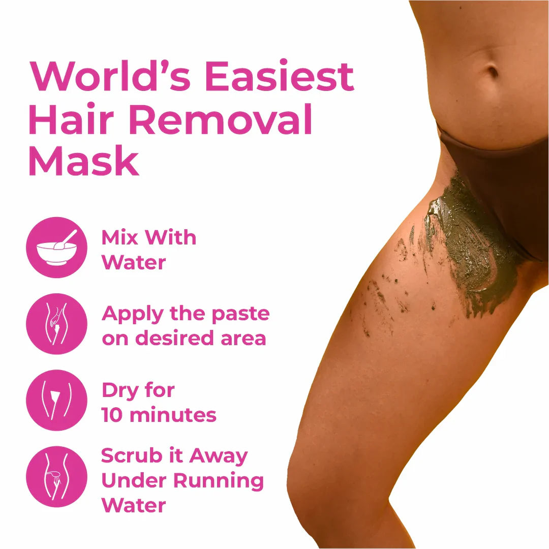 🚫🪒 4-in-1 Bikini Hair Removal Wax Powder Mask - Two Different Flavors Available✨🌸